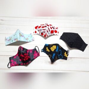 New Bundle of 5 Adult Handmade Face Masks B
